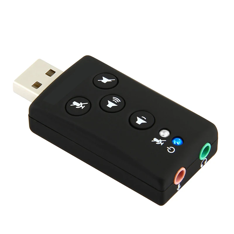 7 1 внешняя звуковая карта USB с разъемом 3 5 мм аудиоадаптер для наушников интерфейс