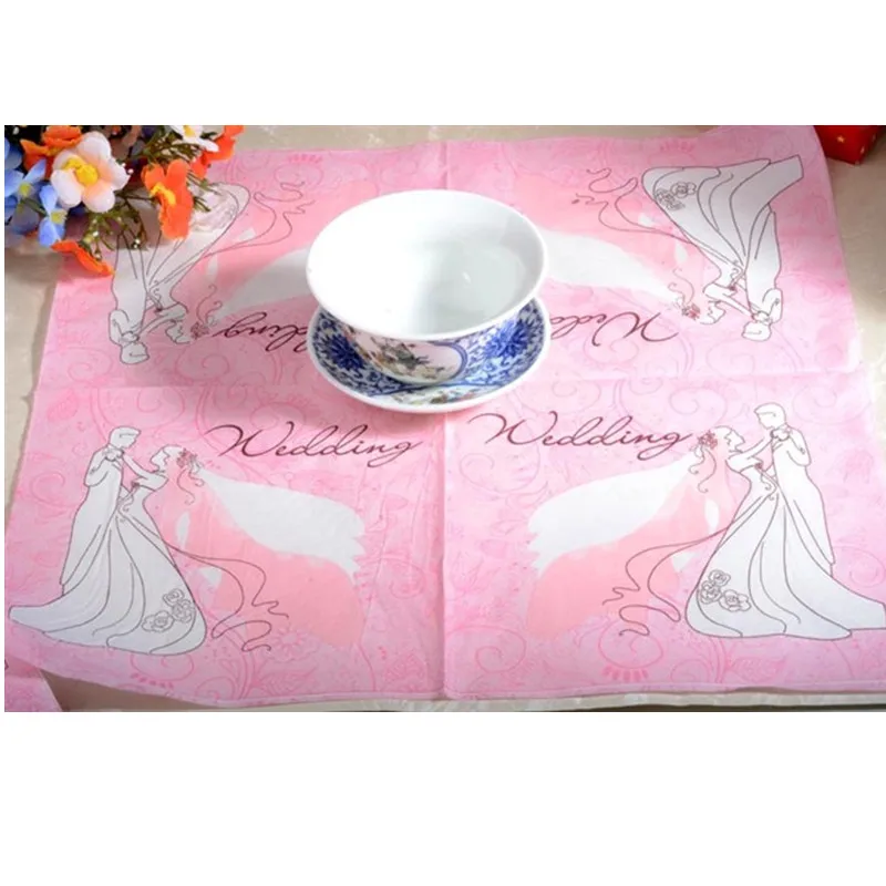 20 винтажных салфеток для стола бумажные салфетки розовый синий носовой платок