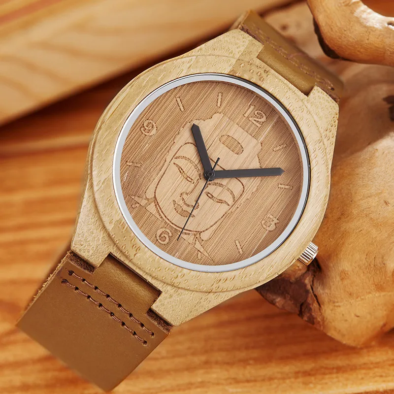 Деревянные кварцевые часы для мужчин 2020 бамбуковые современные наручные
