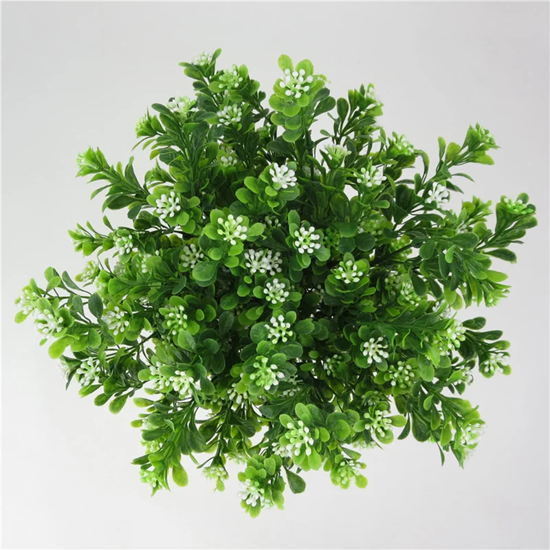 Домашний цветок для украшения сада искусственный букет пластик 7 веток листва