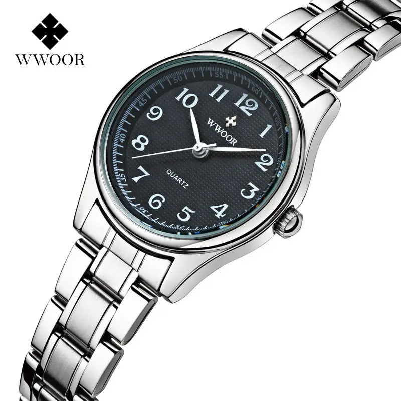 2017 New Brand Women Quartz Watches Number Dial 30m Waterproof Stainless Steel Wristwatches High Quality Mother Watch | Наручные часы