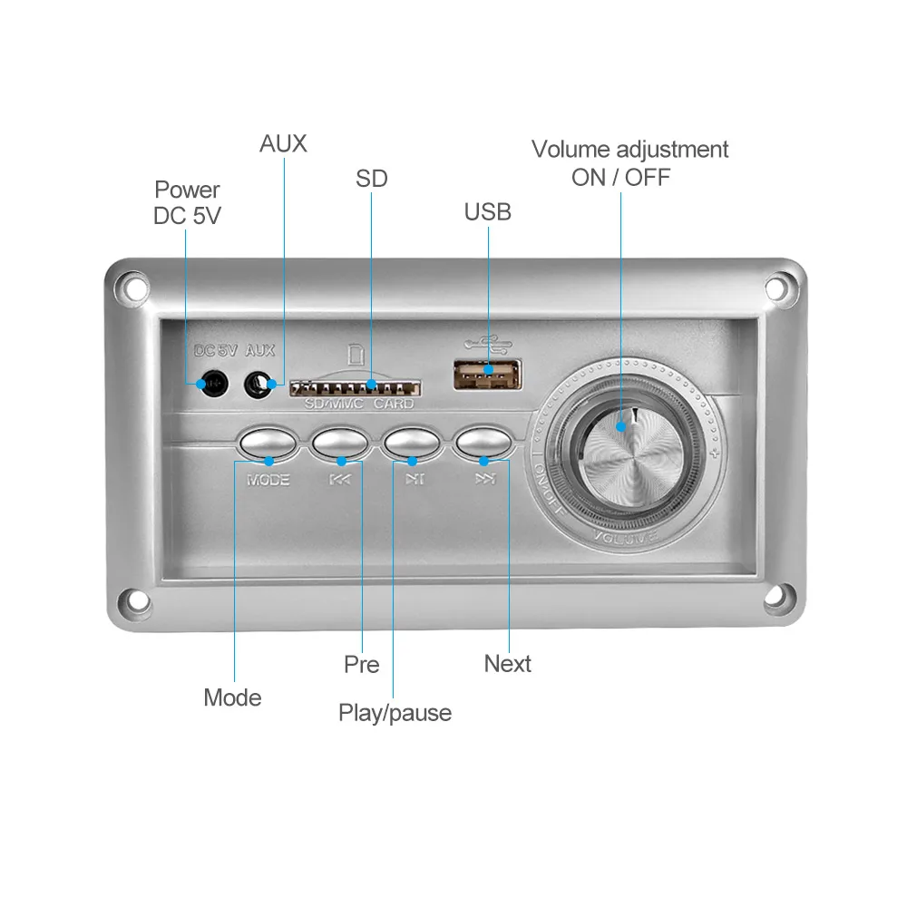 AOSHIKE Bluetooth зарядка карта MP3 декодер плата модуль FM AUX мульти-функция аудио