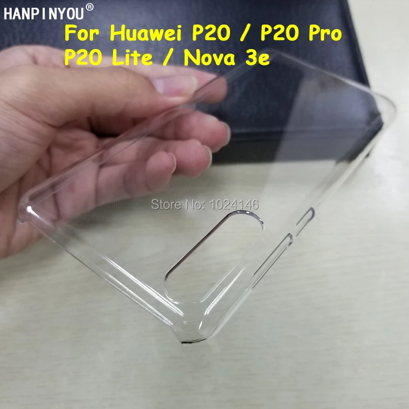 For Huawei P20 Lite P20Lite / Nova 3e / P20 Pro P20Pro Slim Crystal Transparent Hard PC Back Case Cover Protection Skin Shell