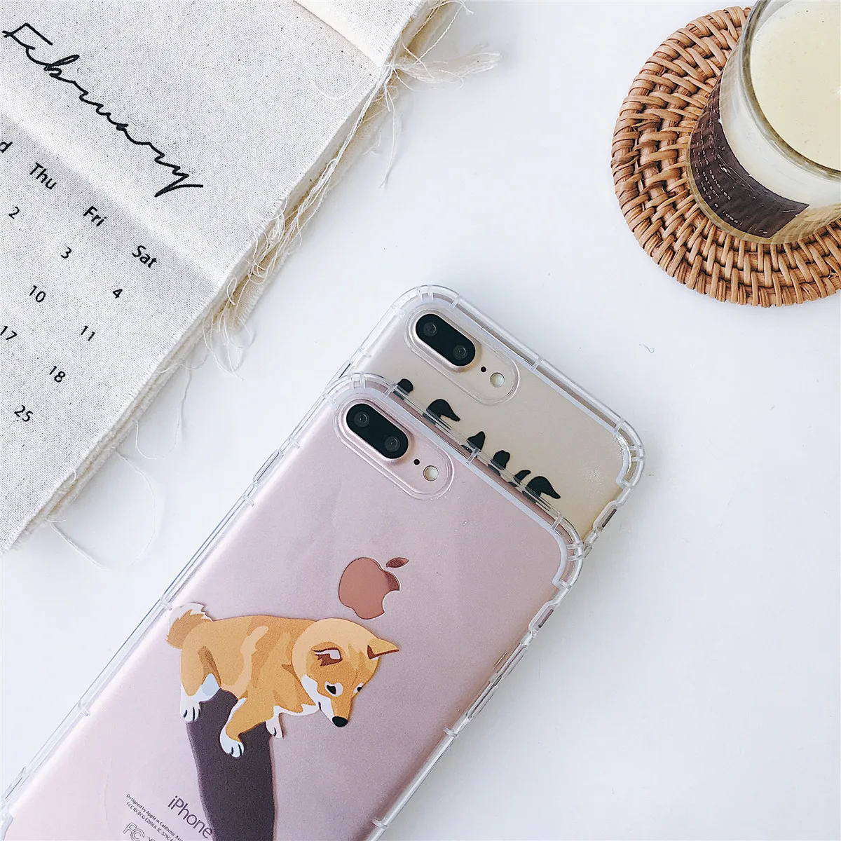 Cute Shiba Inu Dogs Phone Case for IPhone X 6 6S 7 8 10 Slim Soft TPU Clear Back Cover Capa 6plus 7plus 8plus |