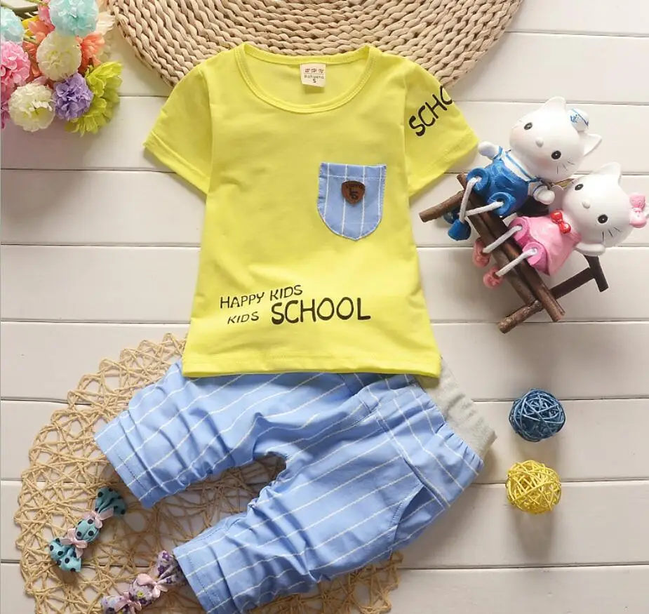 Kids Teens Clothes Children Boys Clothing Sets Baby Top + shorts Summer Set Toddler Tracksuit Sport suit |