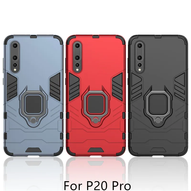 SPACSE Magnetic Holder Phone Case for Huawei P20 Lite Armor Finger Ring Stand Capa For Pro Back Fundas |