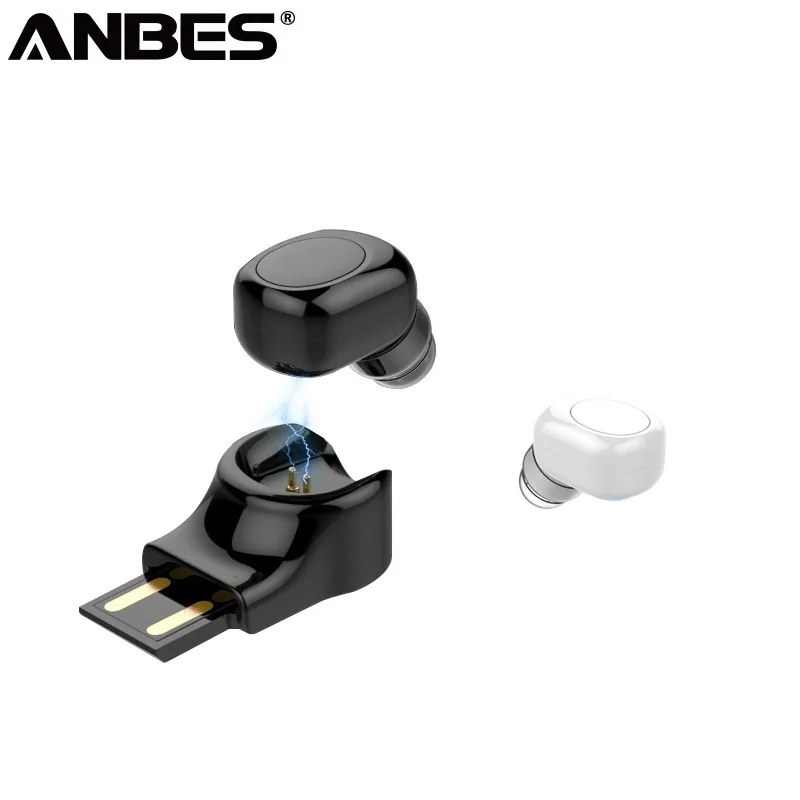 ANBES мини наушники Bluetooth невидимые вкладыши портативная гарнитура Hands free магнитное