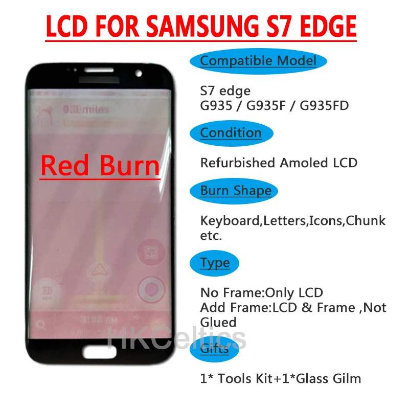 5,5 ''ЖК-дисплей с рамкой для SAMSUNG Galaxy S7 edge G935 G935F+ кодирующий преобразователь сенсорного экрана в сборе