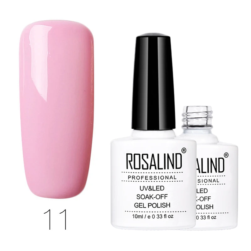 11 ROSALIND гель лак 10 мл 01-58 чистые цвета УФ-гель для ногтей Vernis Полупостоянный УФ-прайм для нейл-арта набор для Maincure - Цвет: 11