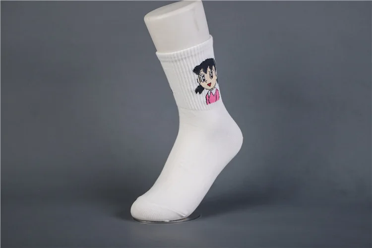 Anime Doraemon print socks Nobita Nobi Minamoto Shizuka Konta Takeshi Honekawa Suneo Dorami cute fun cartoon women cotton sock