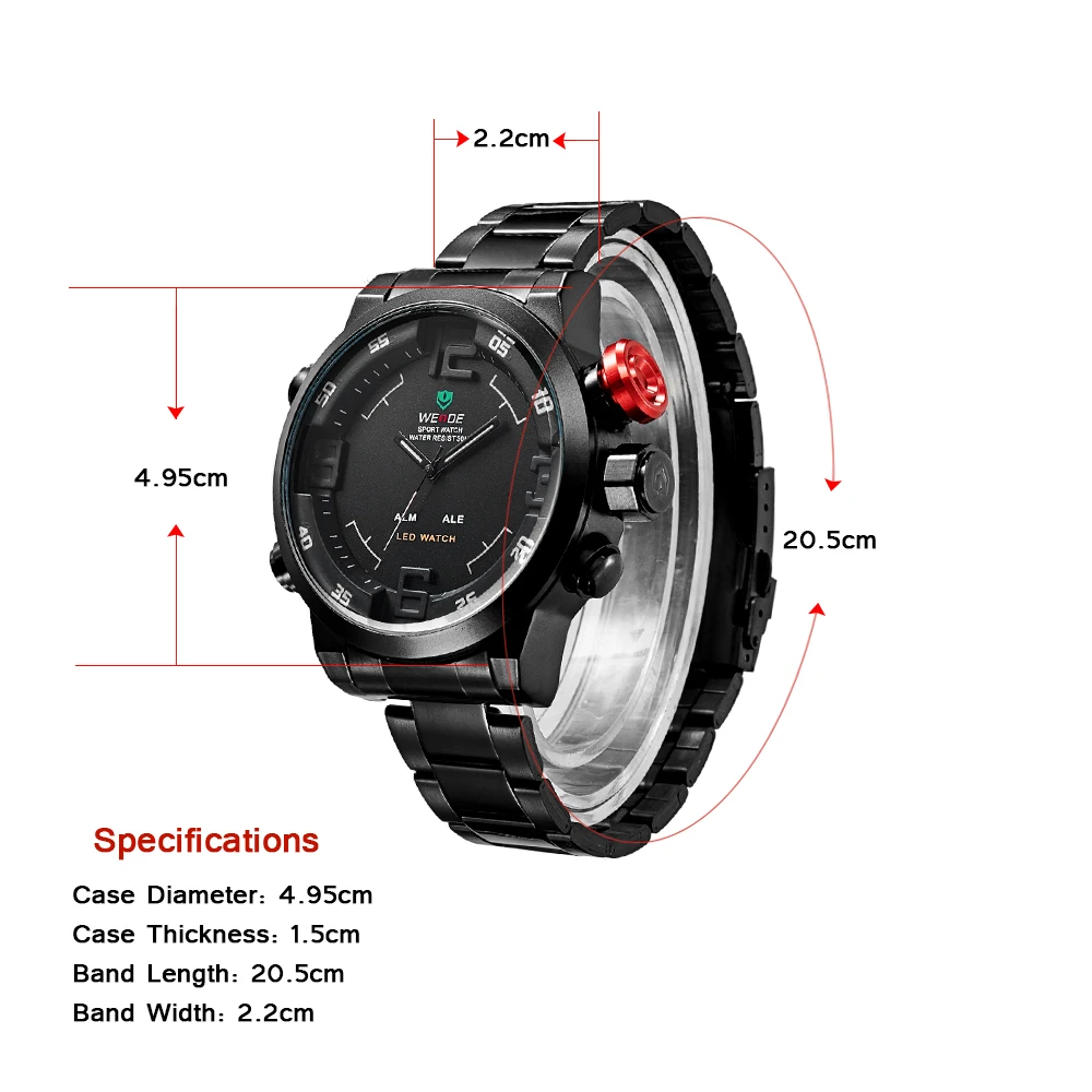 Weide Relojes Hombre часы мужские модные спортивные кварцевые Топ бренд класса люкс