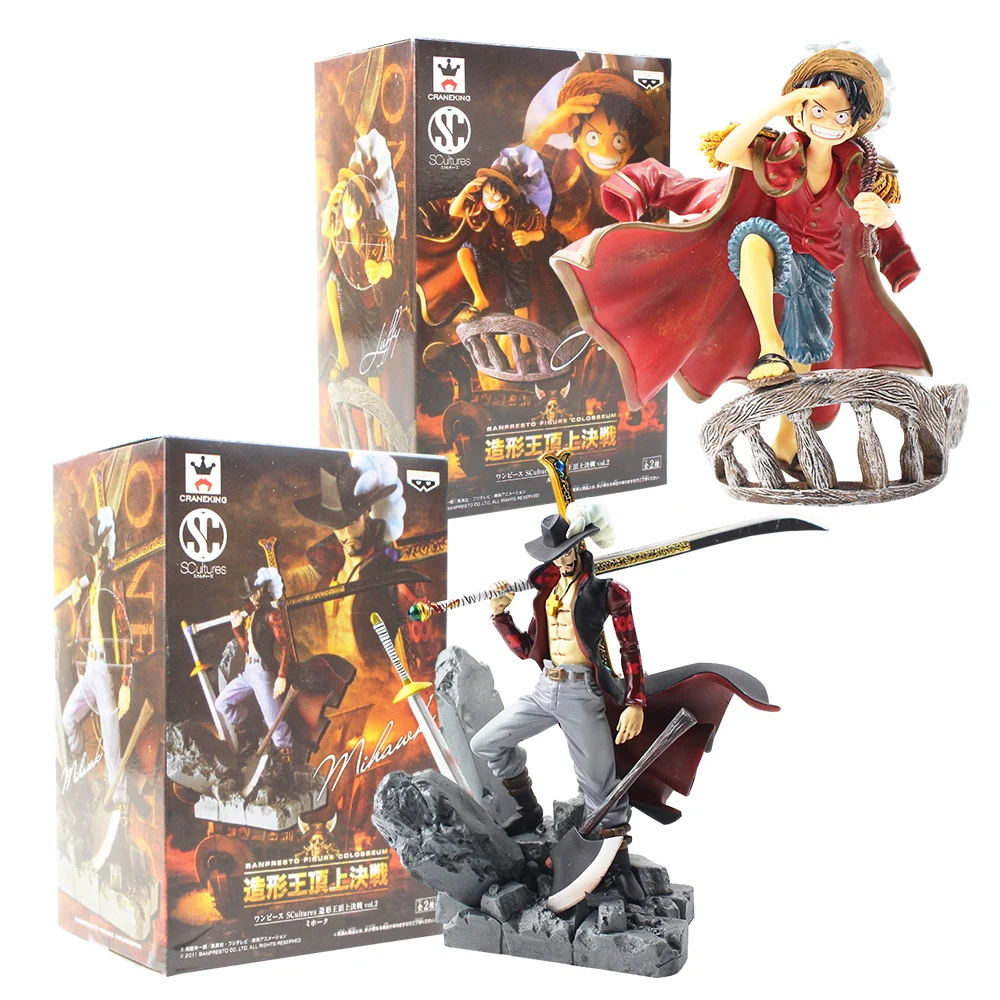 

Luffy Mihawk фигурки обезьяны D Luffy Dracule Mihawk аниме Модели кукол