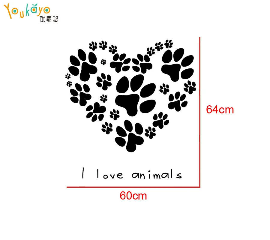 Домашние животные ветеринарная клиника любовь собака Лапа кошка виниловые