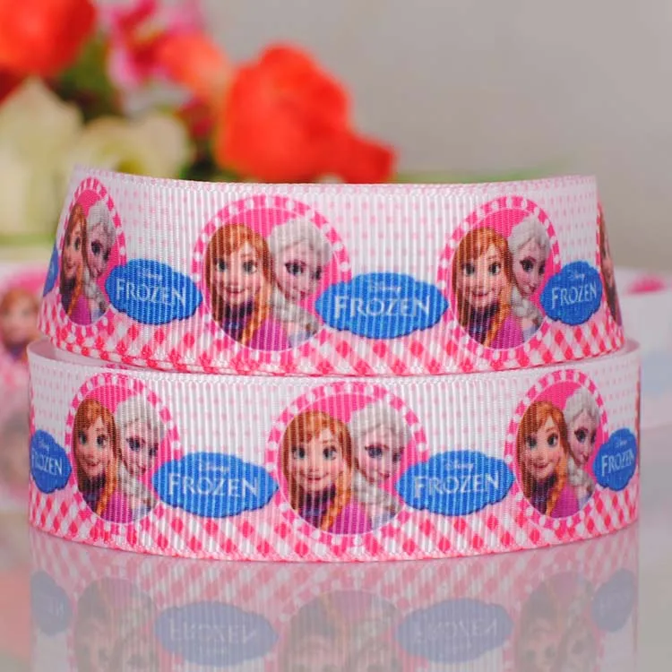 7/8 &quot22 мм Анна и Эльза Принцесса Печать grosgrain лента DIY ручной работы для волос