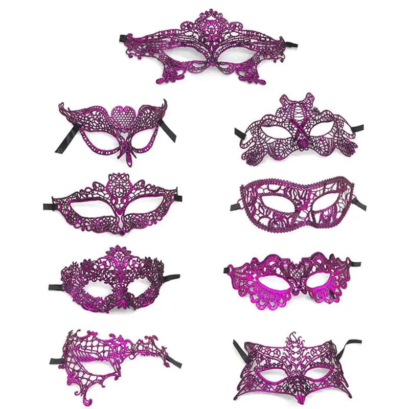 9 шт. блестящие Кружевные маски для вечевечерние | Дом и сад