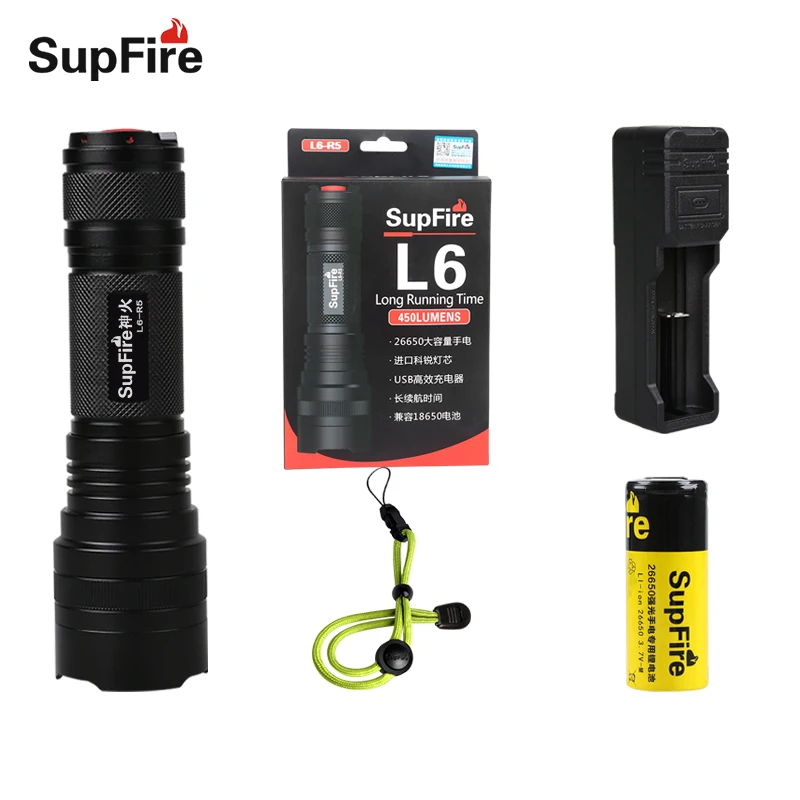 Фонарик Фонарь светодиодный фонарь Lanterna Latarka Zaklamp Flash Light Lampe карман Supfire L6 S фонарик