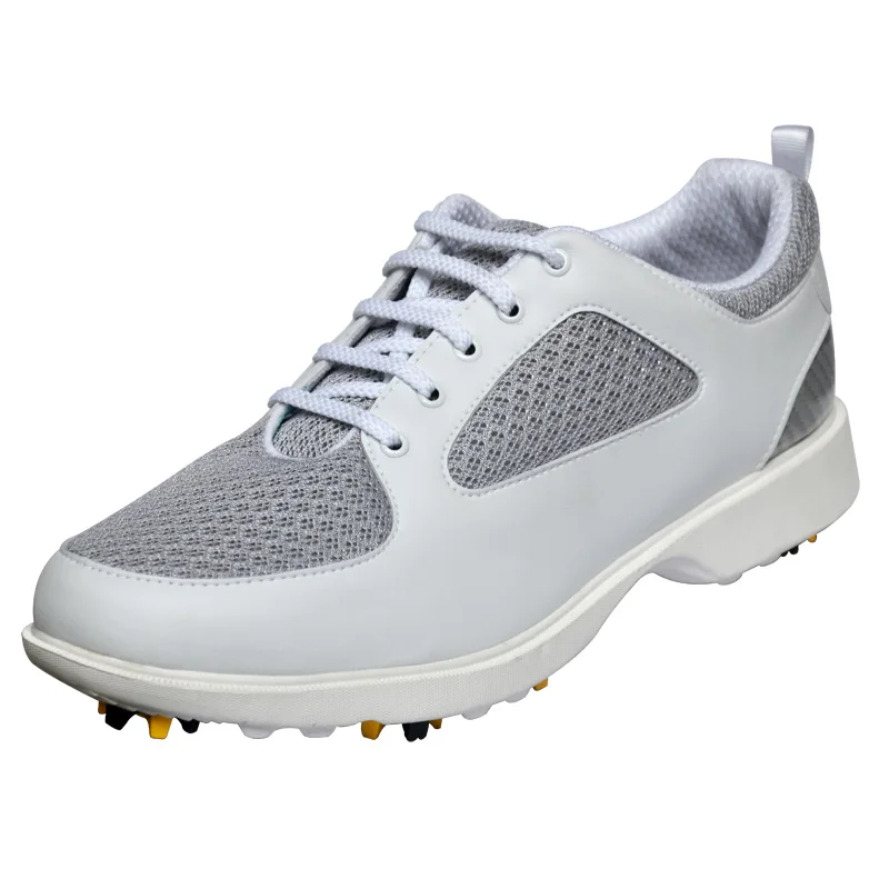 Breathable Golf Shoes For Men Mesh Slip Resistant Sports Shoes Activities Spikes Nail Sneakers Lightweight Golf Trainers D0610