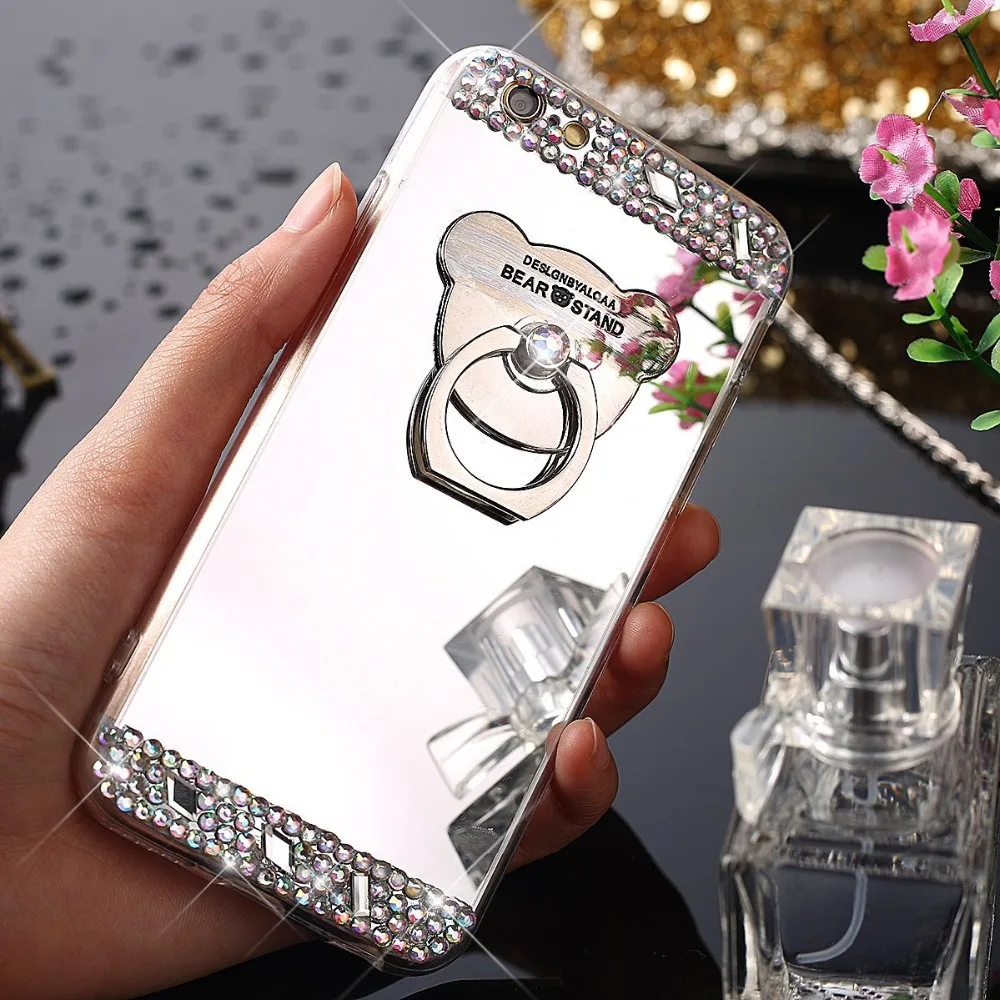 Чехол для iPhone 8 7 Plus X 6 6S 5 блестящий зеркальный Мягкий силиконовый чехол из ТПУ XS Max