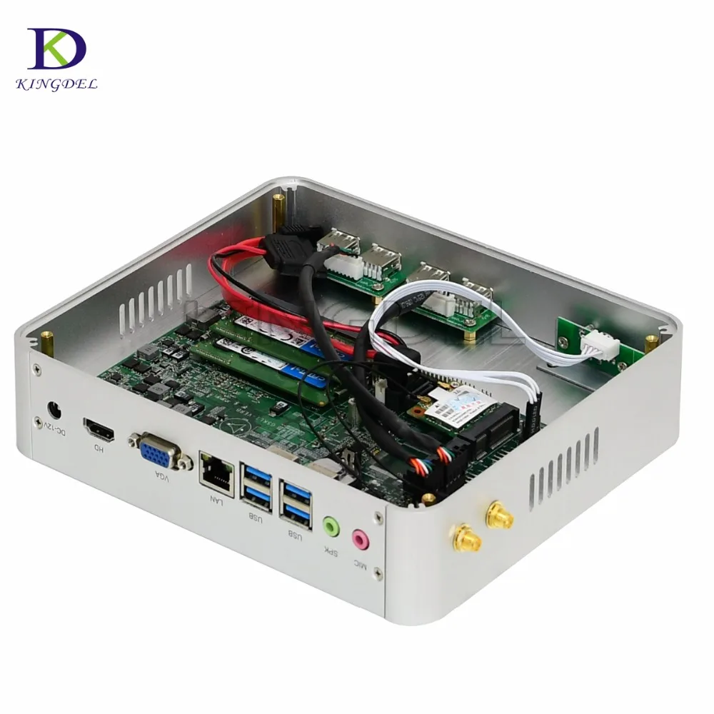 В наличии! Intel Core i3 7100U 7 го поколения Kaby Lake безвентиляторный мини ПК 4K HTPC без