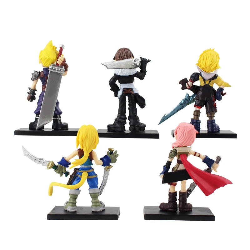 5 шт./компл. 4 см Final Fantasy trading arts Tidus Warrior Cloud Strife Squall Leonhart ПВХ фигурка модель