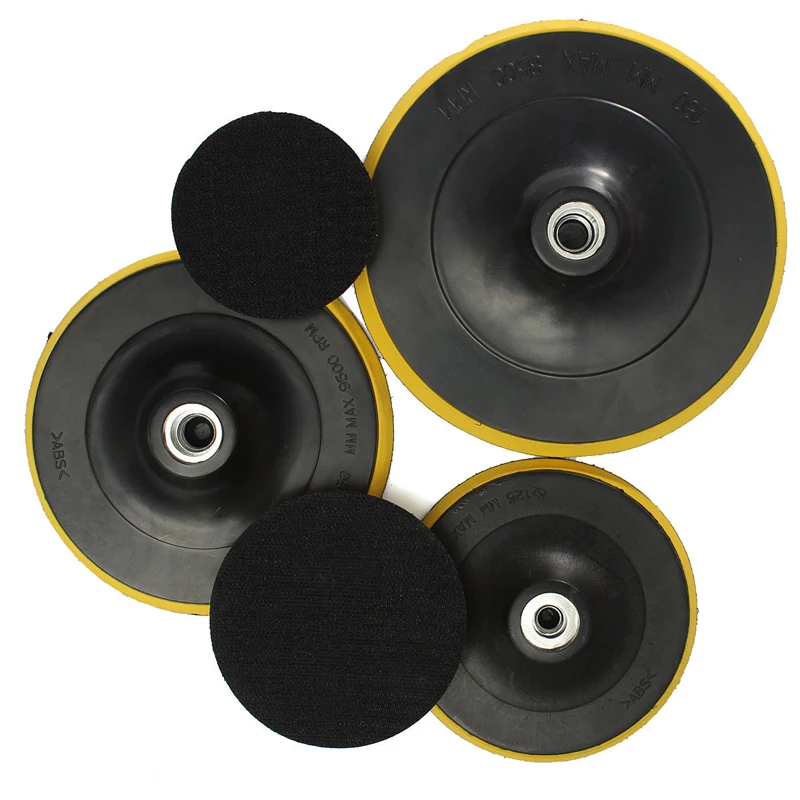 M14 M10 Polishing Pad Buffing Plate Disc Adhesive Backed Hooks 75mm~180mm For Car | Инструменты
