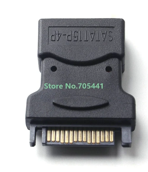 100 шт./лот KEFU 15 pin SATA штекер на 4 Pin Molex ПК IDE гнездовой адаптер питания | Компьютеры и