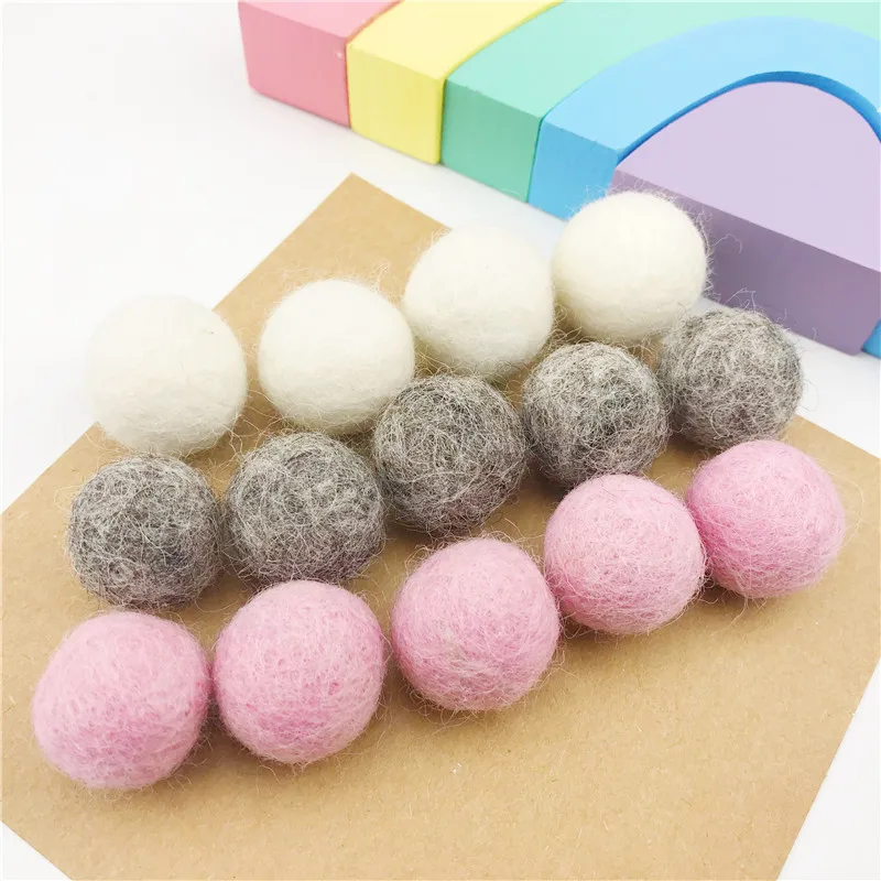 2 см/30 шт. шерстяные войлочные шарики белые/серые/розовые|felt balls|wool felt ballsbeads beads |