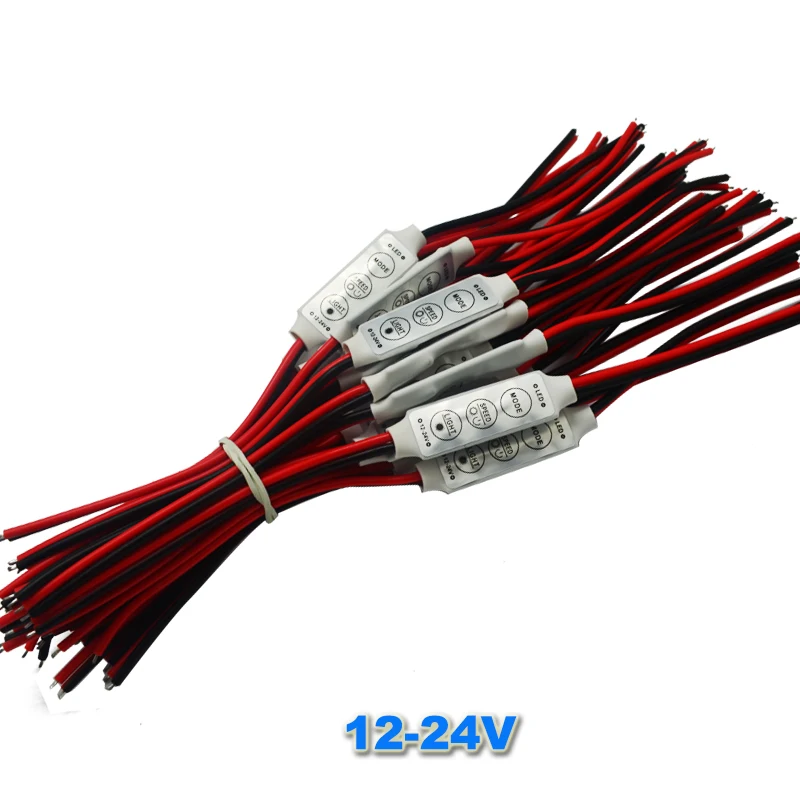 20pcs/lot Mini 3 Keys Led Controller DC12V/24V 6A to Control 3528 5050 5630 Single Color led Strip Lights | Лампы и освещение