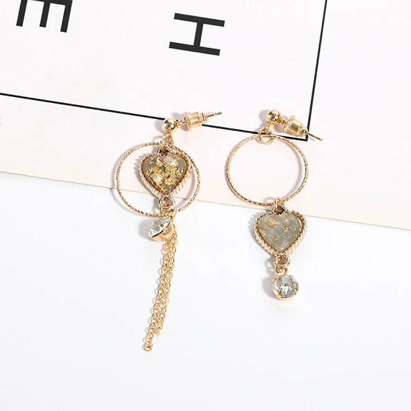 1 пара длинных висячих сережек золотого цвета Стразы с кисточками женские