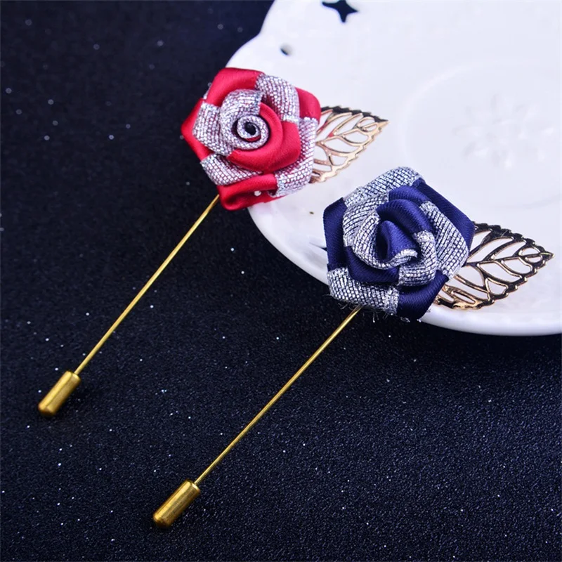 Брошь цветок отворот булавка для женщин и мужчин Ткань Роза броши платье