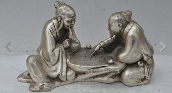 54 + 9 &quotКитай народное серебро пожилых людей играть статуя с изображением