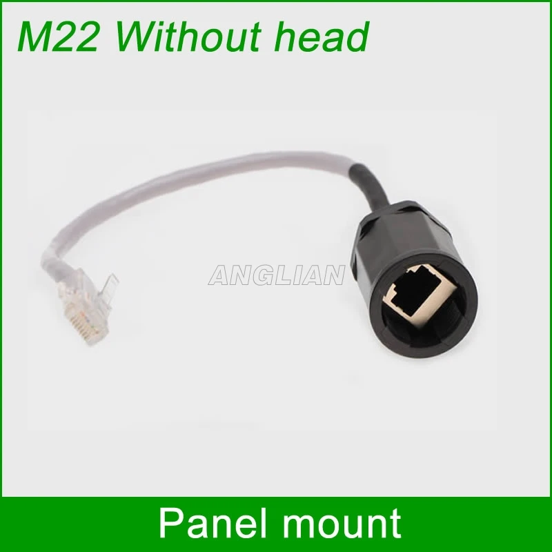 Адаптер локальной сети M22 водонепроницаемый разъем RJ45 25 см сетевой кабель CAT5E CAT6