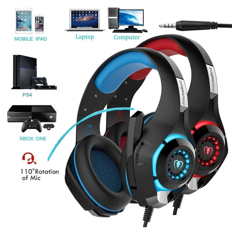 Игровая гарнитура с микрофонами для PS4 наушники планшет ноутбук USB + 3 5 мм головные