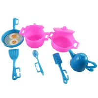 7 pcsset mini simulation kitchenware furniture kitchen cooking toy children gift kid play toys for 12 inch doll accessories