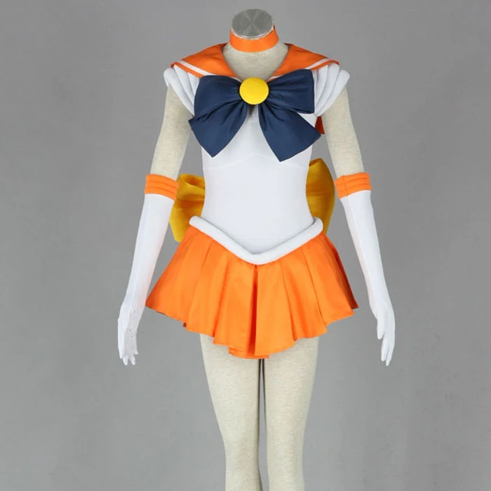 

Hot Anime Sailor Moon Cosplay Minako Aino Cos Halloween Man Woman Cosplay Costume dress+sleeve+tie+bow+Neckwear+Headwear