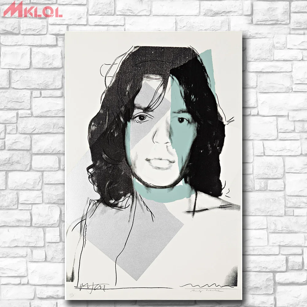 Поп-арт-стена Art Mick Jagger 19 Энди Уорхол кабинет декор для спальни Настенная картина