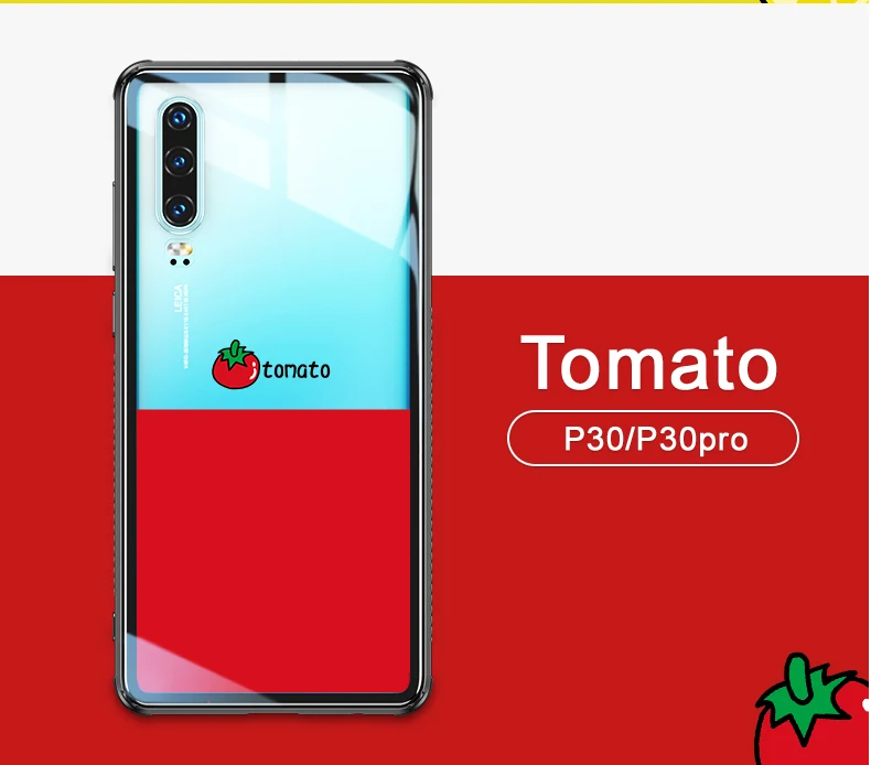 Для huawei p30 P30 Pro стеклянный чехол роскошный модный закаленный милый мультяшный прозрачный стеклянный силиконовый каркас жесткий чехол для huawei p30 pro