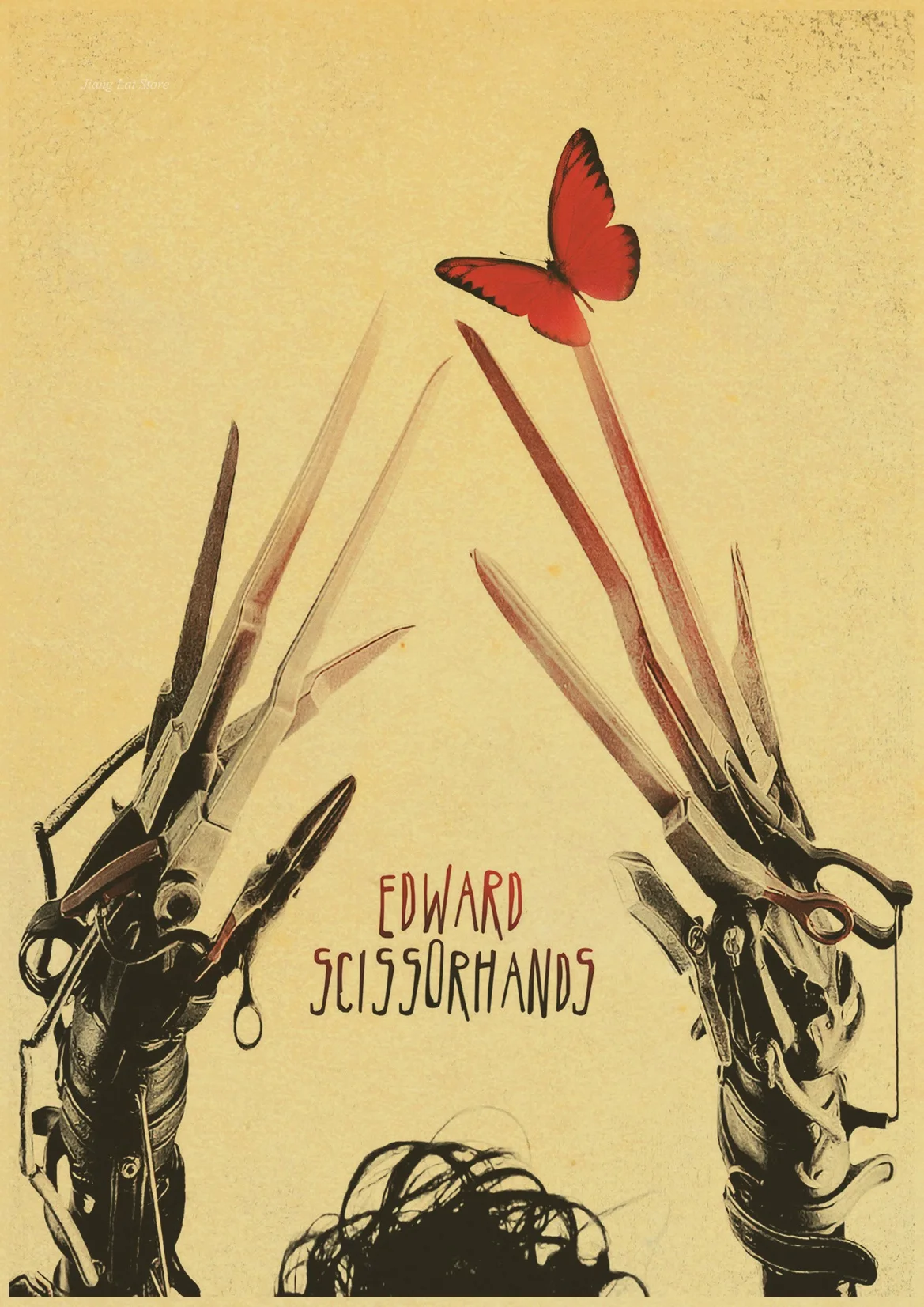 H292 Классический фильм Эдварда сissorhands плакат печать на крафтовой бумаге украшение дома винтажный плакат на стену художественная роспись Наклейка на стену - Цвет: H292