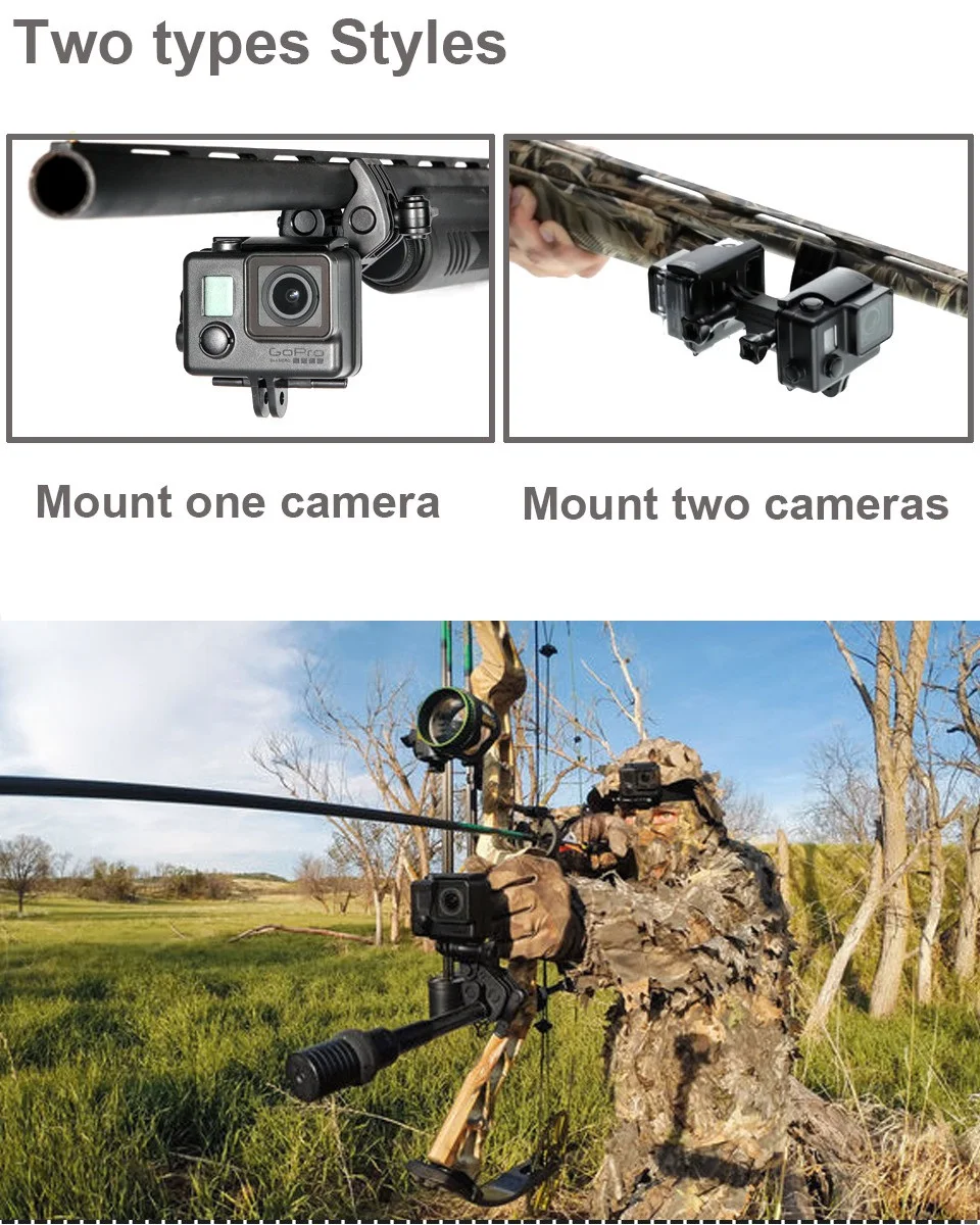 Крепление для рыболовной удочки с зажимом спортивного пистолета GoPro Hero 4/3/3 +