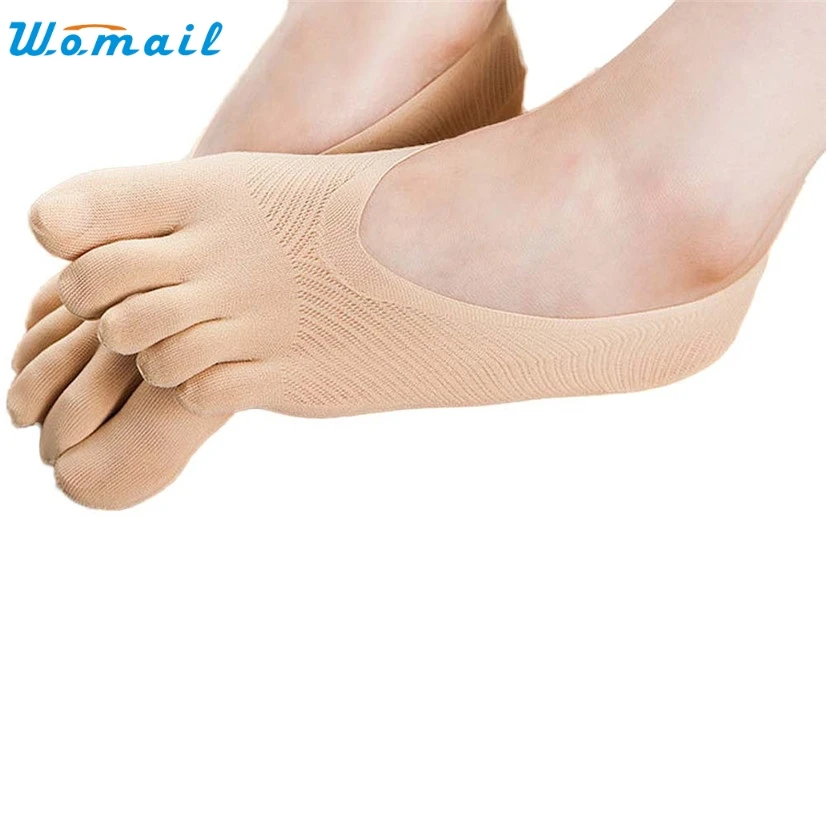 WOMAIL delicate Fashion New Women Casual Five Toe Sock Slippers Invisibility For Solid Color Socks Finger W20 fed30 | Женская одежда