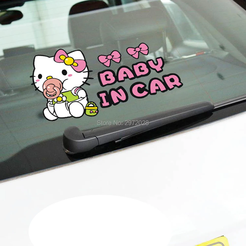 10 х Автомобильное Стайлинг рисунок Hello Kitty с соской в рот ребенка бампер тела