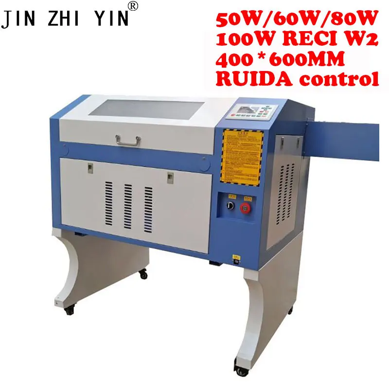 JINZHIYIN 4060 CO2 лазерный гравировальный станок 60w/80w/100w reci power Ruida control режущий honeycomb