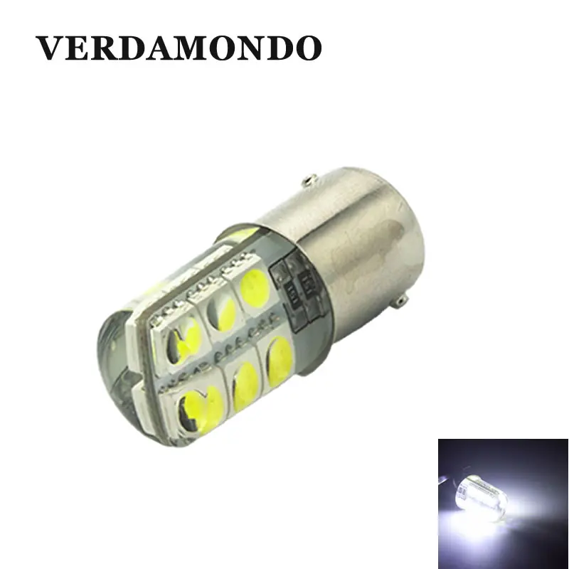 Автомобильная светодиодная лампа BA15S 1156 белая 12 5050 SMD силиконовый корпус В
