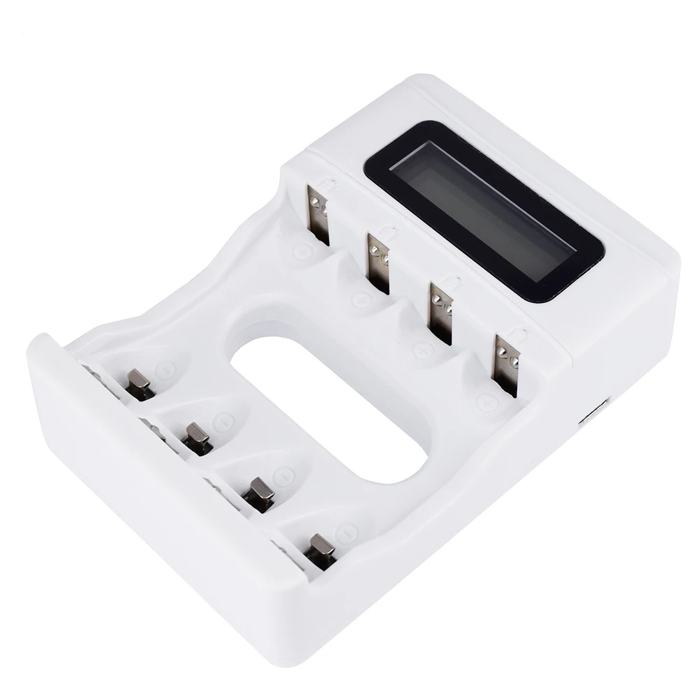 Интеллектуальное зарядное устройство с 4 слотами USB и ЖК-дисплеем для