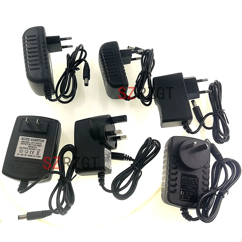 AC110 220V адаптер питания трансформатор Светодиодная лента 2A 3A 5A 8A DC 5V 12V 24V US/EU/UK/AU
