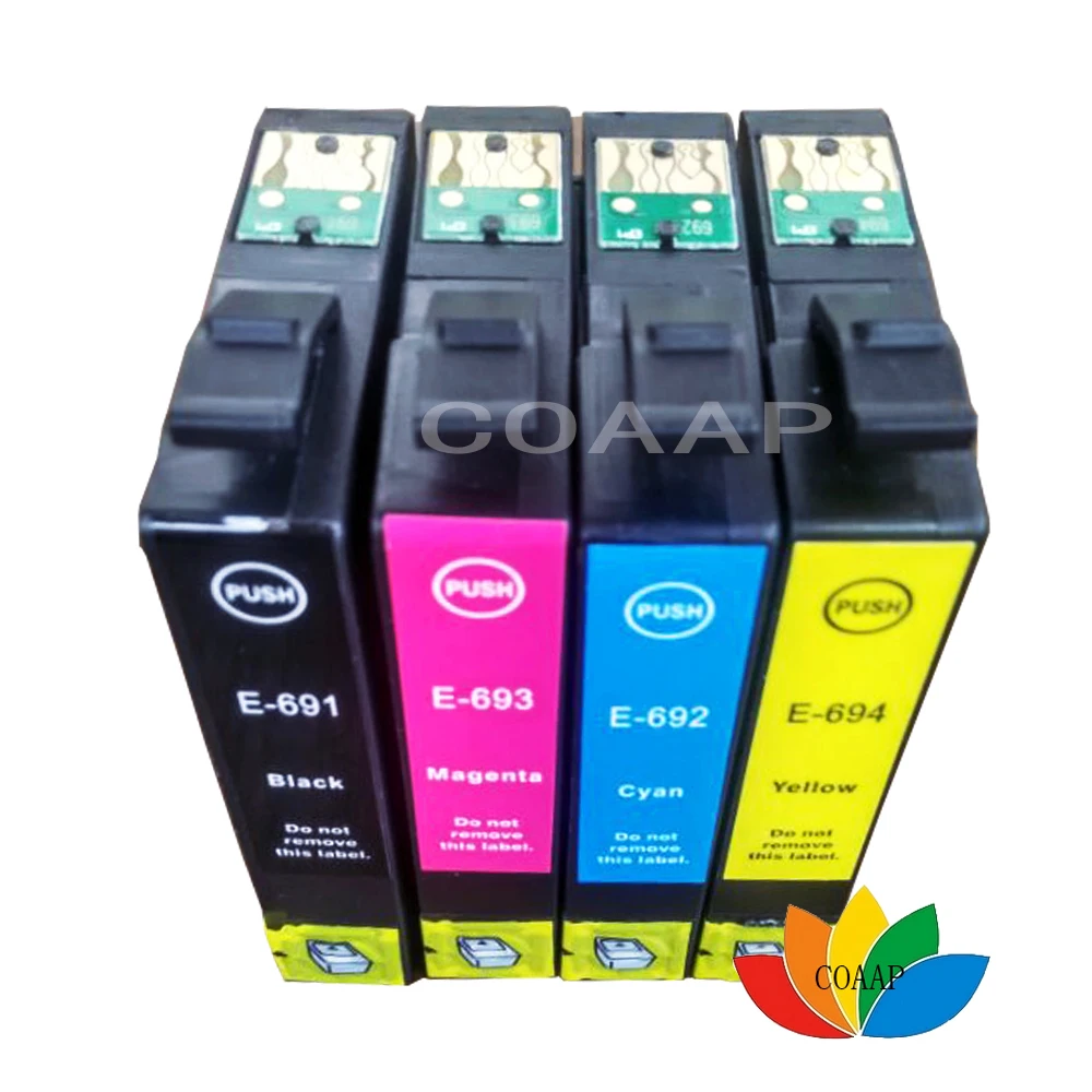 

4 INK 69 T0691-T0694 68 compatible ink cartridge For EPSON Workforce 310 315 500 600 610 615 1100 30 40 printer with chip