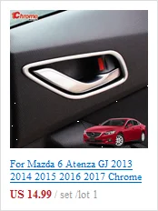Для Mazda 6 Atenza GJ 2013 хромированный передний противотуманный светильник, противотуманный светильник, накладка на лампу, украшение для автомобиля