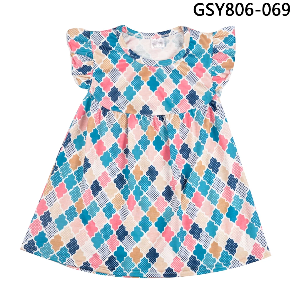 Hot Sale Wholesale Price Girls Dresses 2018 Back To School Kids Dress for Clothes Cartoon Stationery Children Clothing | Детская одежда