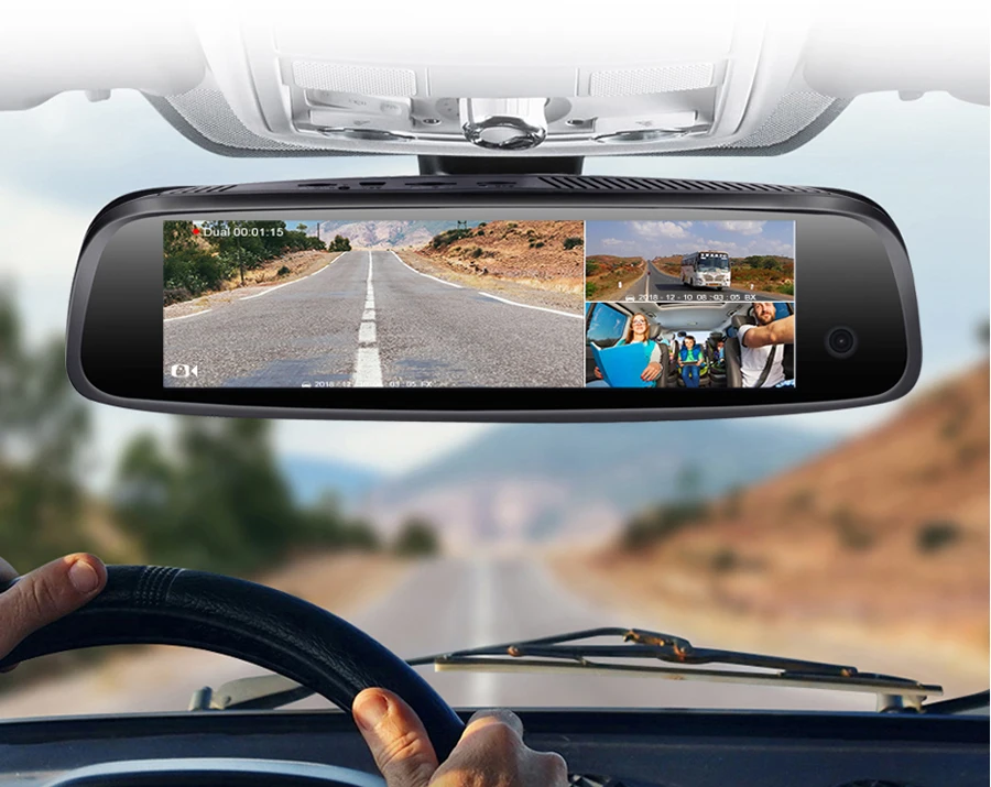 WHEXUNE автомобильный видеорегистратор FHD 1080P 3 камера 2+ 32 Гб 4G ADAS gps Navi DashCam Android Специальный кронштейн зеркало заднего вида рекордер