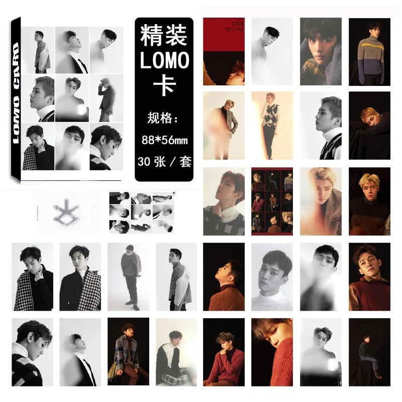 KPOP EXO For Life KAI SEHUN CHANYEOL альбом ломо карты самодельные бумажные фото HD фотокарты